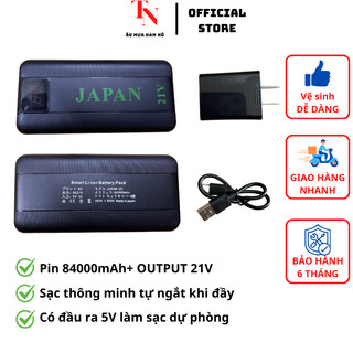 Pin áo điều hoà 21V 84000mAh siêu khoẻ có 6 cấp độ, hoạt động 10 - 15h thoải mái - Tình Ngọc Store
