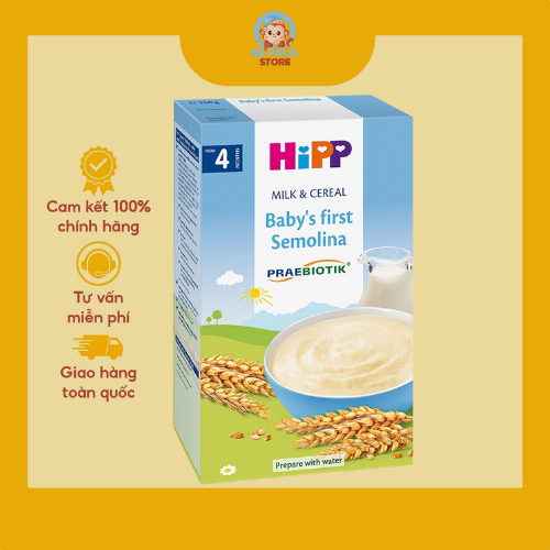 Bột ăn dặm dinh dưỡng HIPP - Ăn dặm khởi đầu/Ngũ cốc bắp non/Sữa chuối, đào/Hoa quả rừng/Hoa quả HiPP Organic 200g/250g