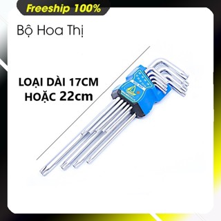 Bộ Lục Giác Đầu Hoa Thị, Đầu Bông, Lục Giác Đầu Bi 9 Chi Tiết Đa Năng - Thép Cadivar Chịu Lực