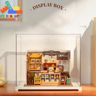 Robotime Hộp MICA chống bụi Rolife trong suốt lắp ghép theo khớp cho nhà gỗ búp bê Trưng bày sản phẩm Phụ kiện mô hình