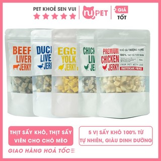 Thịt sấy viên, thức ăn sấy khô cho chó mèo - Bịch 100g