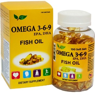 COMBO 2 Viên dầu cá Omega 369 Nature Gift giảm mỡ máu, tốt cho não, mắt, tim mạch (100v/hộp)