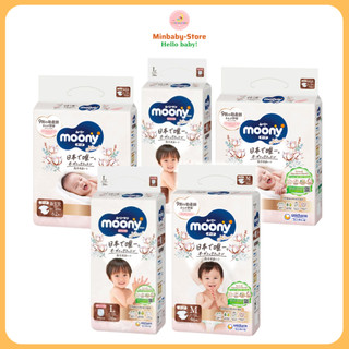 Tã/bỉm dán/quần moony natural nb63/s58/m46/l36/xl32