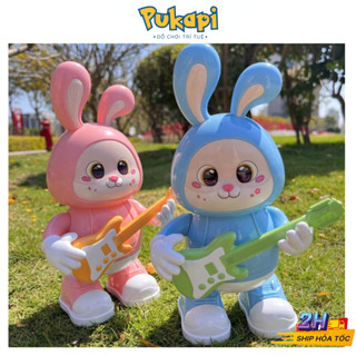 Đồ Chơi Thỏ Nhảy Múa Vịt Nhảy Múa Thỏ Đánh Đàn Con Thỏ Cầm Đàn Phát Nhạc Di Chuyển Có Đèn Rồng Nhảy Múa-Đồ Chơi PUKAPI