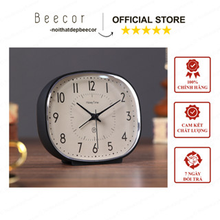Đồng Hồ Báo Thức Để Bàn Honey Time Phong Cách Cổ Điển - Mẫu Có Đèn - Dùng Decor Góc Học Tập Bàn Làm Việc