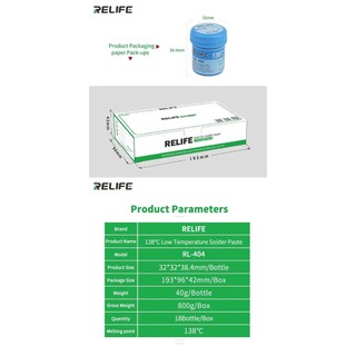 Chì Nhiệt Độ Thấp RL-404 138°C (40G) | LPK Thẩm Zin