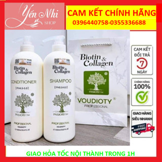 [CAM KẾT CHÍNH HÃNG] CẶP DẦU GỘI XẢ BIOTIN COLLAGEN  TRẮNG PHỤC HỒI 500ml - 1000ml.YENNHISHOP