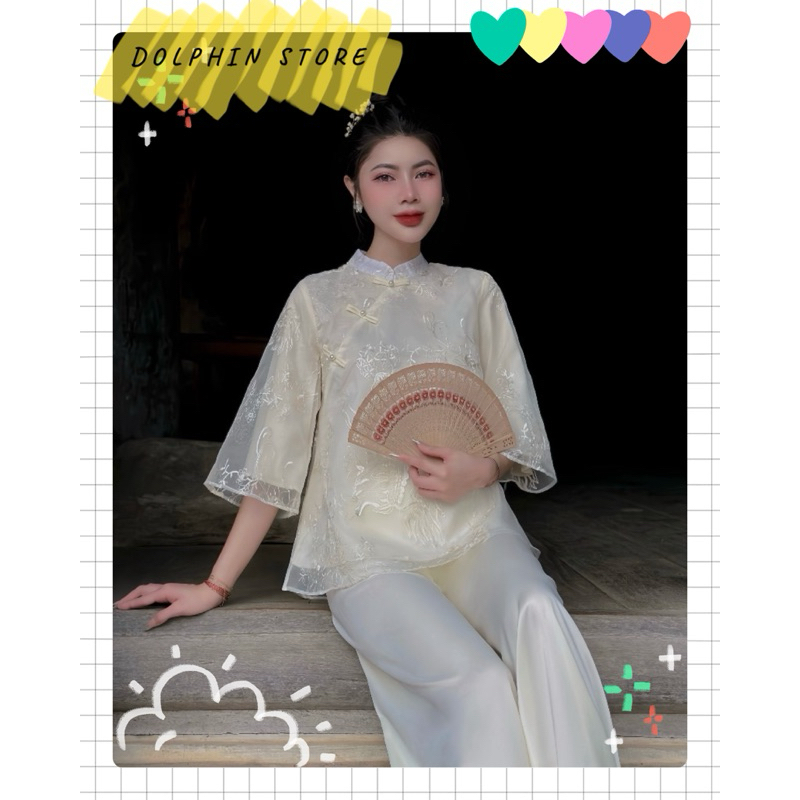 [DOLPHIN BIGSIZE] - Set đồ lam bigsize - Set pháp phục bigsize - Set đồ đi chùa bigsize