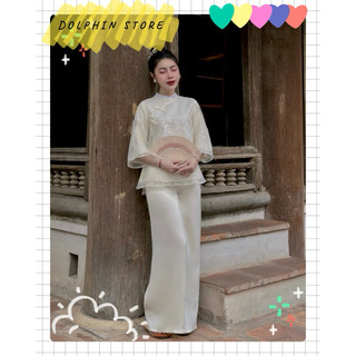 [DOLPHIN BIGSIZE] - Set đồ lam bigsize - Set pháp phục bigsize - Set đồ đi chùa bigsize