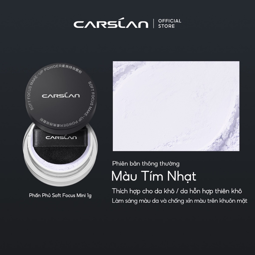 Phấn Phủ Carslan Minisize 1g Dạng Bột Kiềm Dầu Chống Thấm Nước Mịn Lỳ| MT MAKEUP STORE | BigBuy360 - bigbuy360.vn