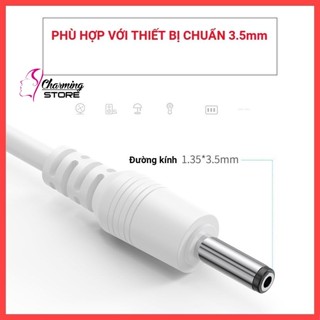 Dây cáp sạc chuyển đổi USB sang DC 3.5V thay thế cho máy rửa mặt Foreo Luna/Luna 2/Mini/Mini 2/Go/Luxe