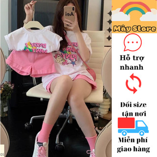 [mây kid set quần hồng mẹ bé - đồ đôi mẹ bé