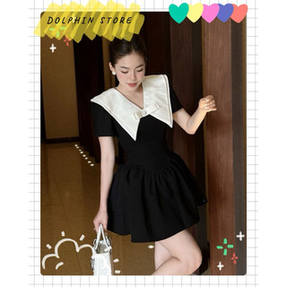 [DOLPHIN BIGSIZE] - Đầm đen bigsize - Đầm ngắn bigsize - Đầm tiểu thư bigsize