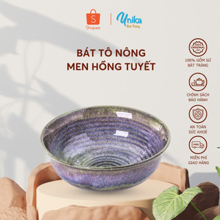 Bát Tô Nông 17x8cm Men Hồng Tuyết - Bát Tô Men Hồng Tuyết - Gốm Sứ Cao Cấp Bát Tràng