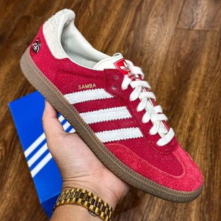 [Thuyhien.sneaker] Adidas Samba Tal Giày Samba Đỏ Da Lộn Classic White
