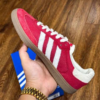 [Thuyhien.sneaker] Adidas Samba Tal Giày Samba Đỏ Da Lộn Classic White