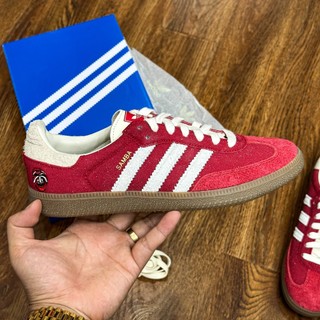 [Thuyhien.sneaker] Adidas Samba Tal Giày Samba Đỏ Da Lộn Classic White