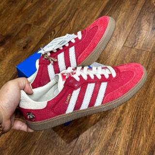 [Thuyhien.sneaker] Adidas Samba Tal Giày Samba Đỏ Da Lộn Classic White