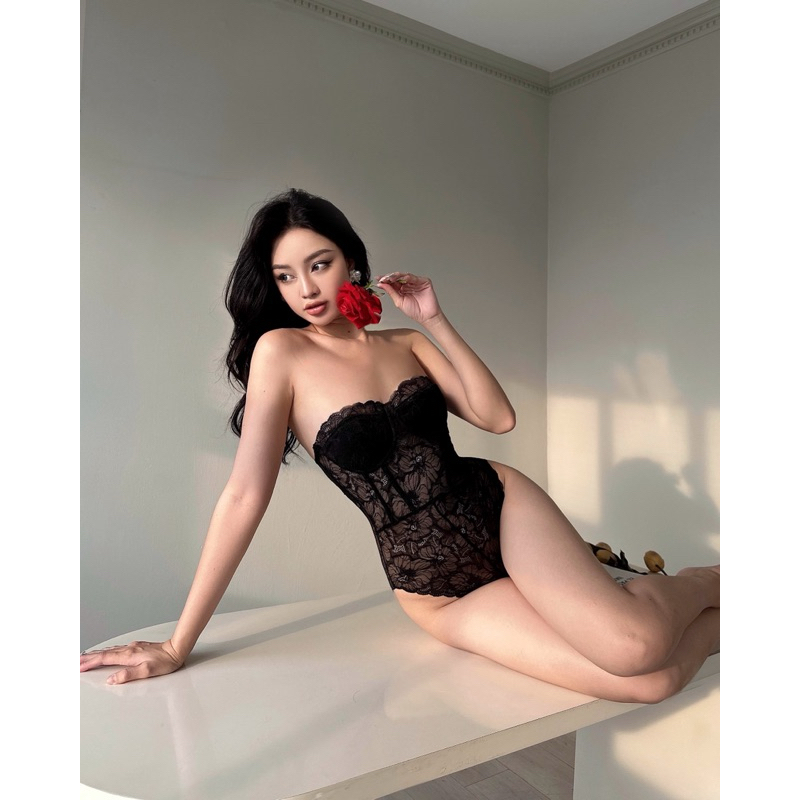 Bodysuit hoa, bodysuit ren sexy nhiều màu sắc (mút mỏng và dây vai lắp rời)