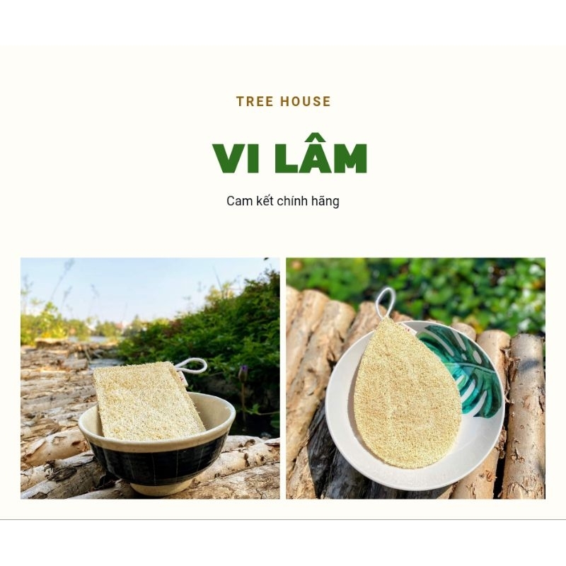 Miếng rửa chén xơ mướp Vi Lâm