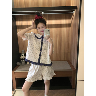 Bộ ngủ / mặc nhà pyjama hoa nhí ngắn taobao order