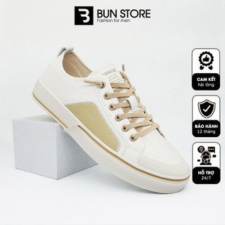 Giày Da Sneaker Nam Cao Cấp, Dây Giày Lười Co Giãn, Cổ Thấp, Dáng Classic, Lót Mát xa Chân - Bun Store G907T