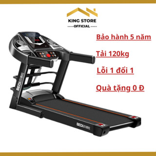 Máy chạy bộ điện tại nhà tặng kèm máy đánh mỡ bụng, 5 cấp độ chạy màn led nghe nhạc, máy chạy bộ gấp gọn