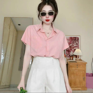 Áo sơ mi nữ trơn màu cộc tay _ Áo sơ mi công sở nữ cộc tay _ Áo sơ mi nữ basic