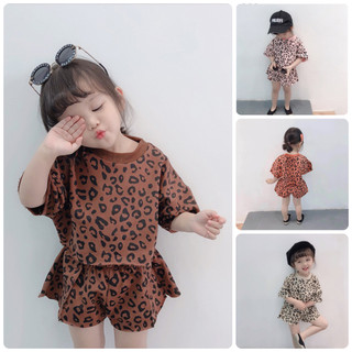 set bộ thun bé gái áo quần co giãn quần short quần đùi BTG1 size 90-130 9-27 kg thời trang trẻ em hàng quảng châu