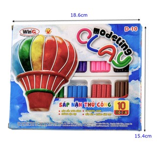 [MUA SỈ GIẢM 10%] Đất nặn, hộp đồ chơi đất sét WinQ, 10 màu (D-10) (1 hộp)