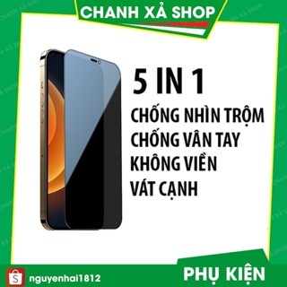 Kính cường lực iphone chống nhìn trộm hạn chế vân tay full màn 7plus/x/xsmax/11/12 13 14 15 16 pro max plus promax