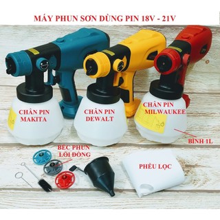 SV Máy phun sơn dùng pin 18V - 21V (CHÂN PIN CÁC LOẠI)