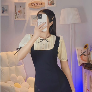 [Ảnh/Video thật] Đầm Ngắn Tiểu Thư Đen Be Xinh Sang Thanh Lịch