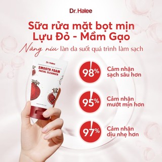 Sữa Rửa Mặt Bọt Mịn Lựu Đỏ Mầm Gạo Dr Halee Full size