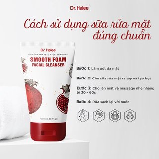 Sữa Rửa Mặt Bọt Mịn Lựu Đỏ Mầm Gạo Dr Halee Full size