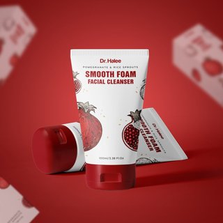 Sữa Rửa Mặt Bọt Mịn Lựu Đỏ Mầm Gạo Dr Halee Full size