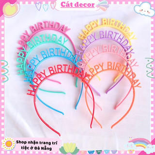 Cài tóc/bờm chữ Happy birthday bằng nhựa
