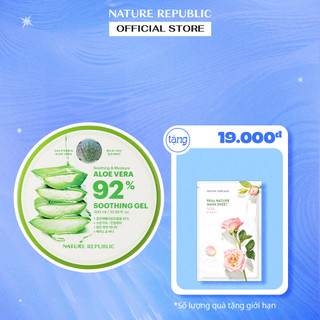 Nature Republic Kem dưỡng da Soothing & Moisture Aloe Vera 92% Soothing Gel (Jar) 300ml