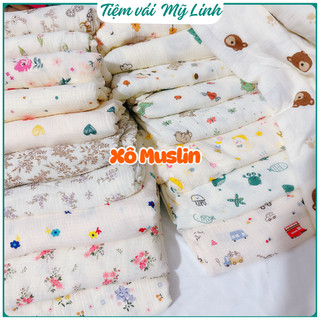 Vải Xô Muslin cao cấp 2 lớp 100% cotton siêu mềm mịn, thấm hút mồ hôi dùng may khăn sữa khăn tăm cho bé Tiệm vải Mỹ Linh