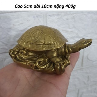 Tượng rùa cưỡi sóng bằng đồng MS20
