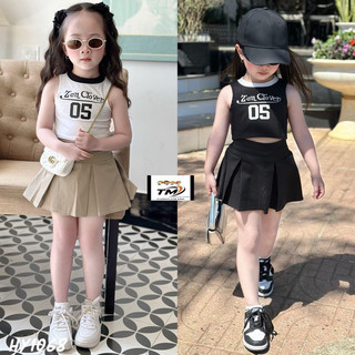 Set váy hot hít chân áo 3 lỗ crt mix chân váy li bản to siêu xinh