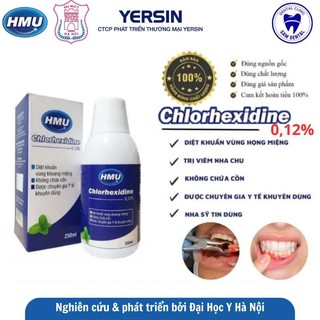 Nước súc miệng hmu chlohexidine 0,12% đại học y hà nội