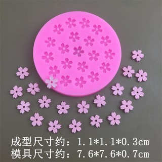 Khuôn silicon hoa anh đào nhí làm bánh trung thu hiện đại, socola, trang trí nến, xà phòng, fondant