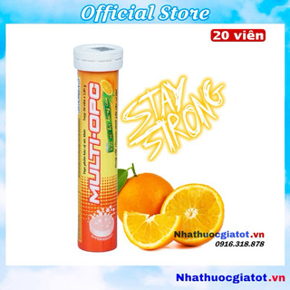 Tuýp 20 viên sủi bổ sung vitamin multi-opc multivitamin vị cam thơm ngon dễ uống