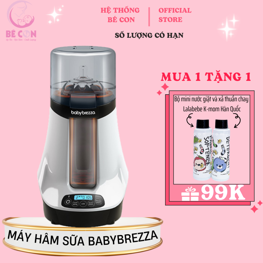 Máy hâm sữa Baby Brezza cho bé có Bluetooth