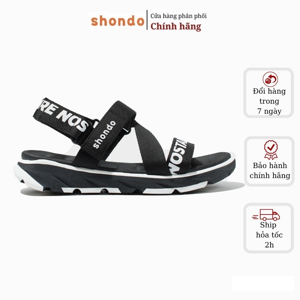 Giày Sandals Nam Nữ Shondo F6 Future Đen F6S1019 siêu chống nước