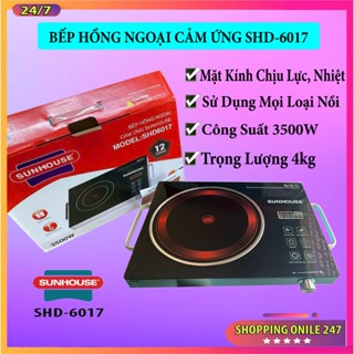 Bếp Hồng Ngoại Cảm Ứng Shunhouse SHD6017, Bếp Hồng Ngoại Đơn Sunhouse Công Suất 3500W - Bảo Hành 12 Tháng