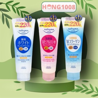 Sữa Rửa Mặt Kose Softymo Cleansing Foam 220g của Nhật loại Hyaluronic acid collagen white