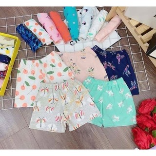 1 bịch 10 quần đùi chục 100% cotton cho bé 0-12 tháng