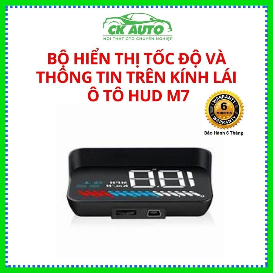 Bộ Hiển Thị Tốc Độ Và Thông Tin Trên Kính Lái Ô tô HUD M7 - Kết Nối Qua OBD GPS Nét Tốt Chống Chói Mắt Giá Rẻ ✔️HUD M7 h